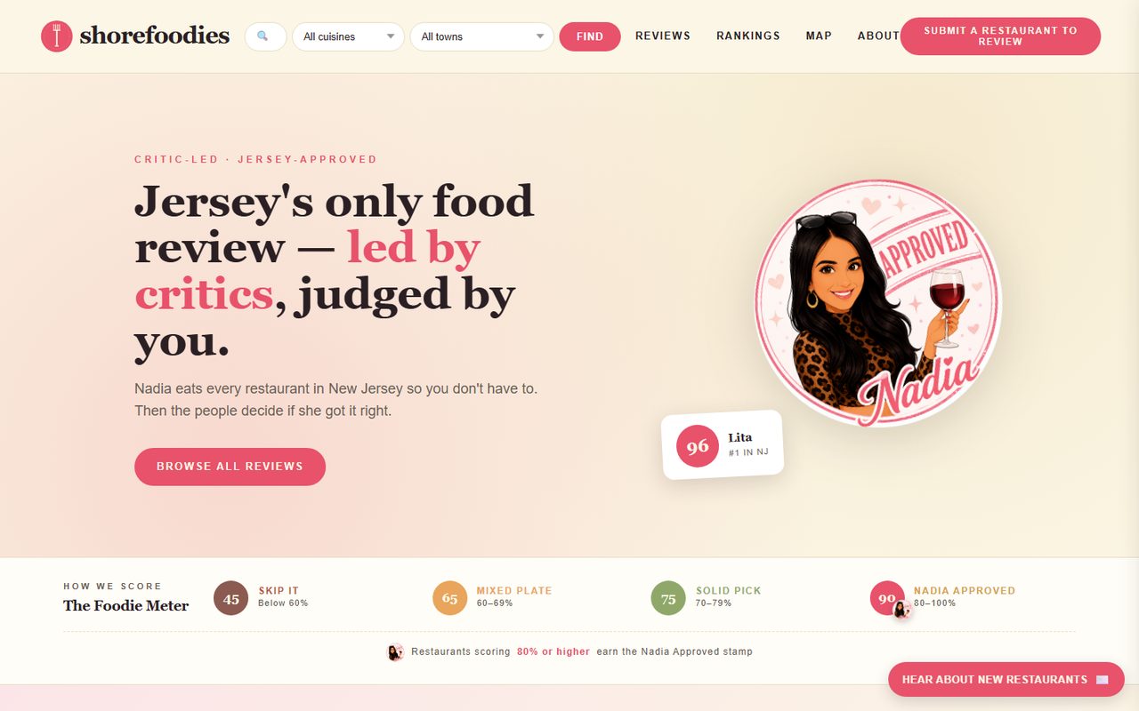 ShoreFoodies — built by Zyos Group